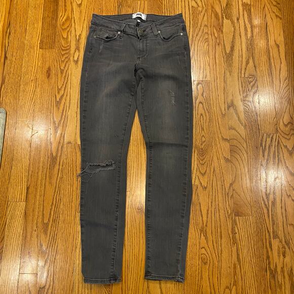 Paige Denim Verdugo Ultra Skinny Jeans Distressed Black 28 - Picture 1 of 6